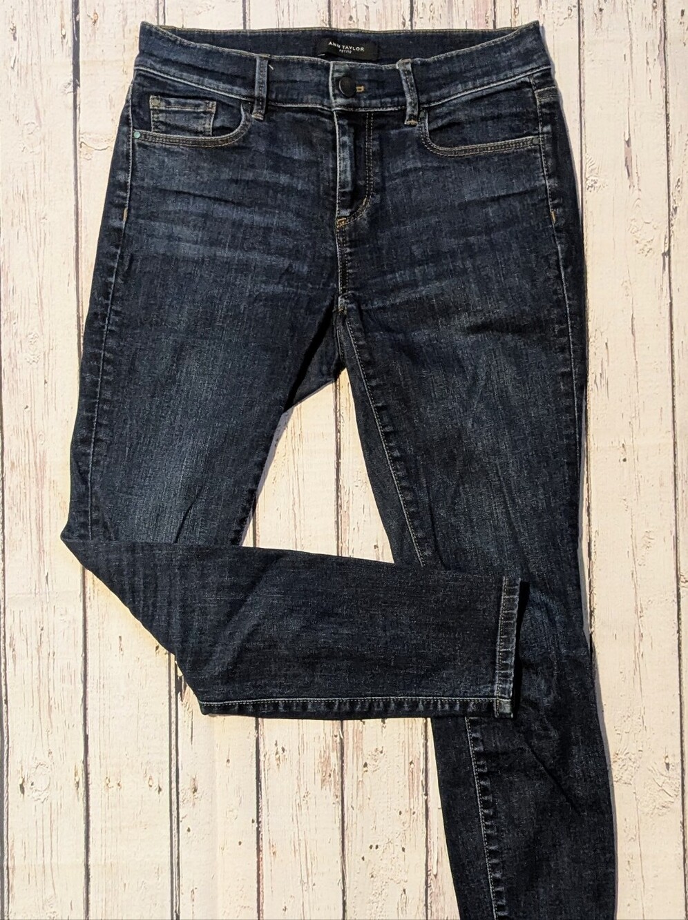 Ann Taylor Dark Indigo Skinny Ankle Jeans